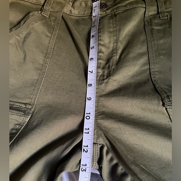 Joie Park Cargo Skinny Pants - Olive Green Size 16/33 New - Picture 11 of 12